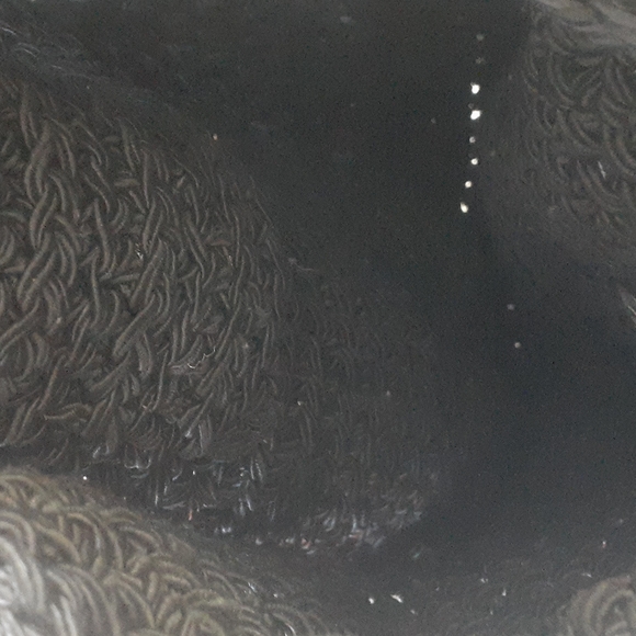 BOHO RODANA LTD black crochet knit backpack Purse Bag - Picture 7 of 13